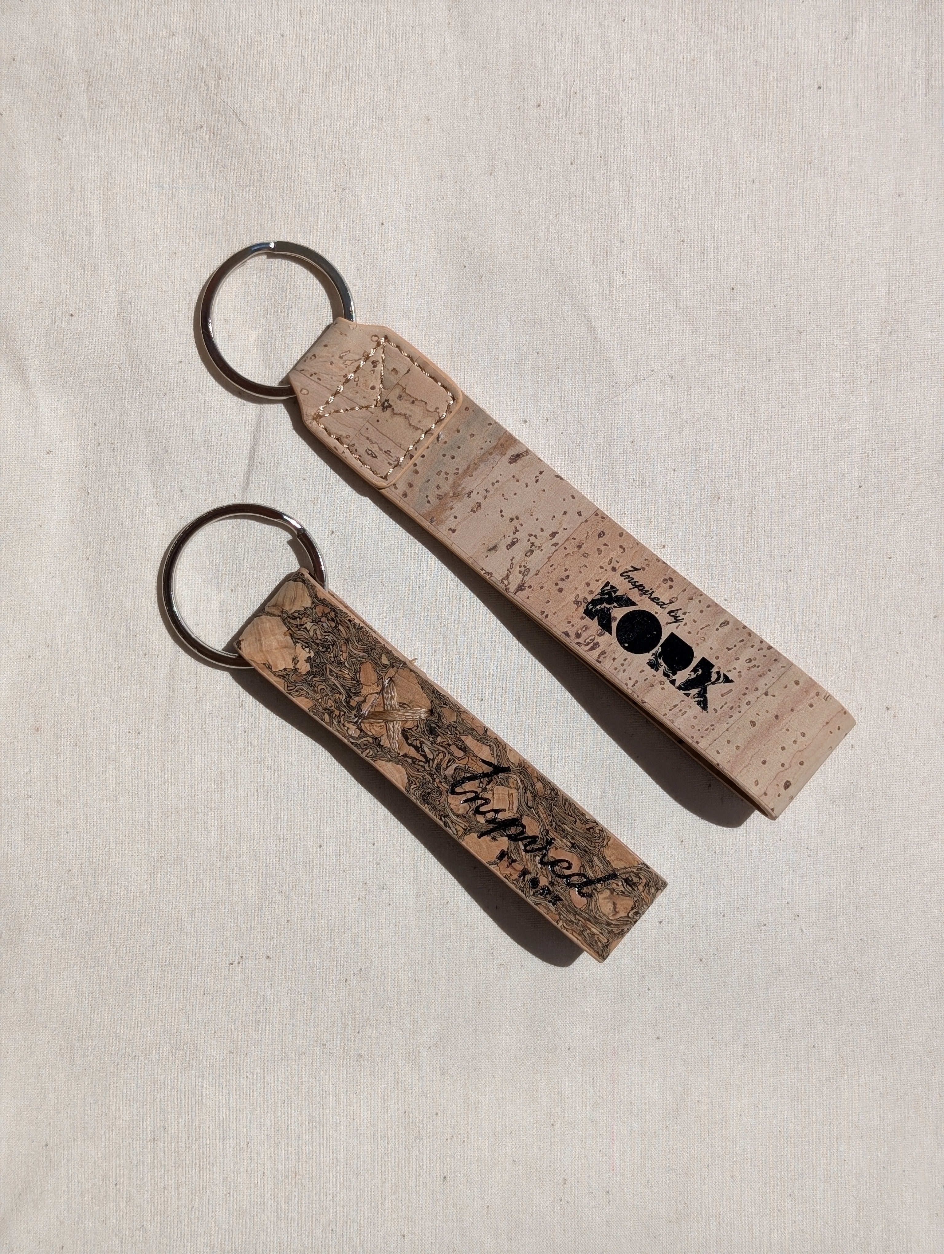 Cork Key Chain--Marbled