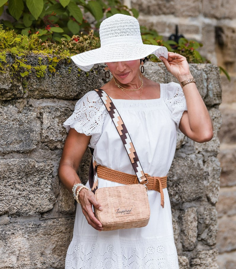 Adjustable Removable Block Brown/Tan/Cream Strap