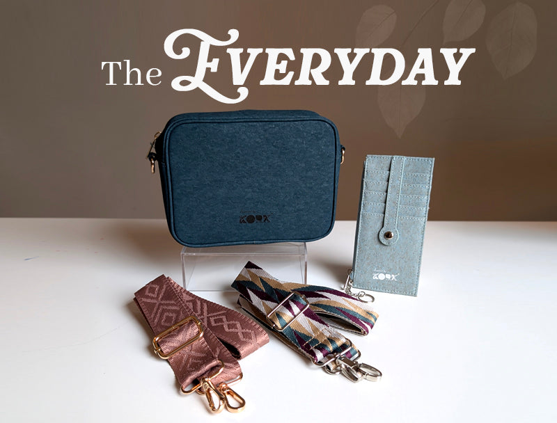 The Everyday (Anastasia Crossbody w/extra strap & zipper card wallet)