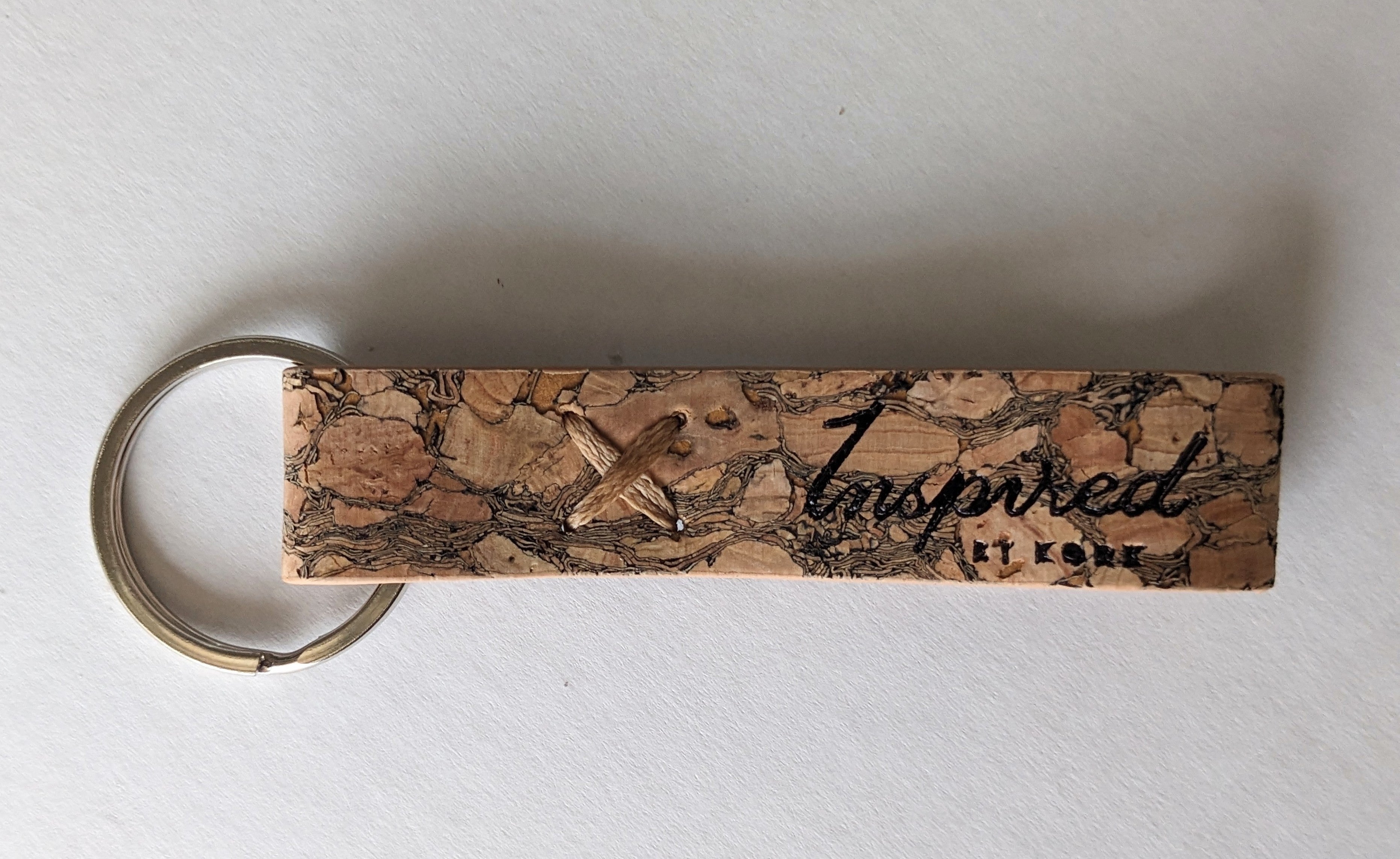 Cork Key Chain--Marbled