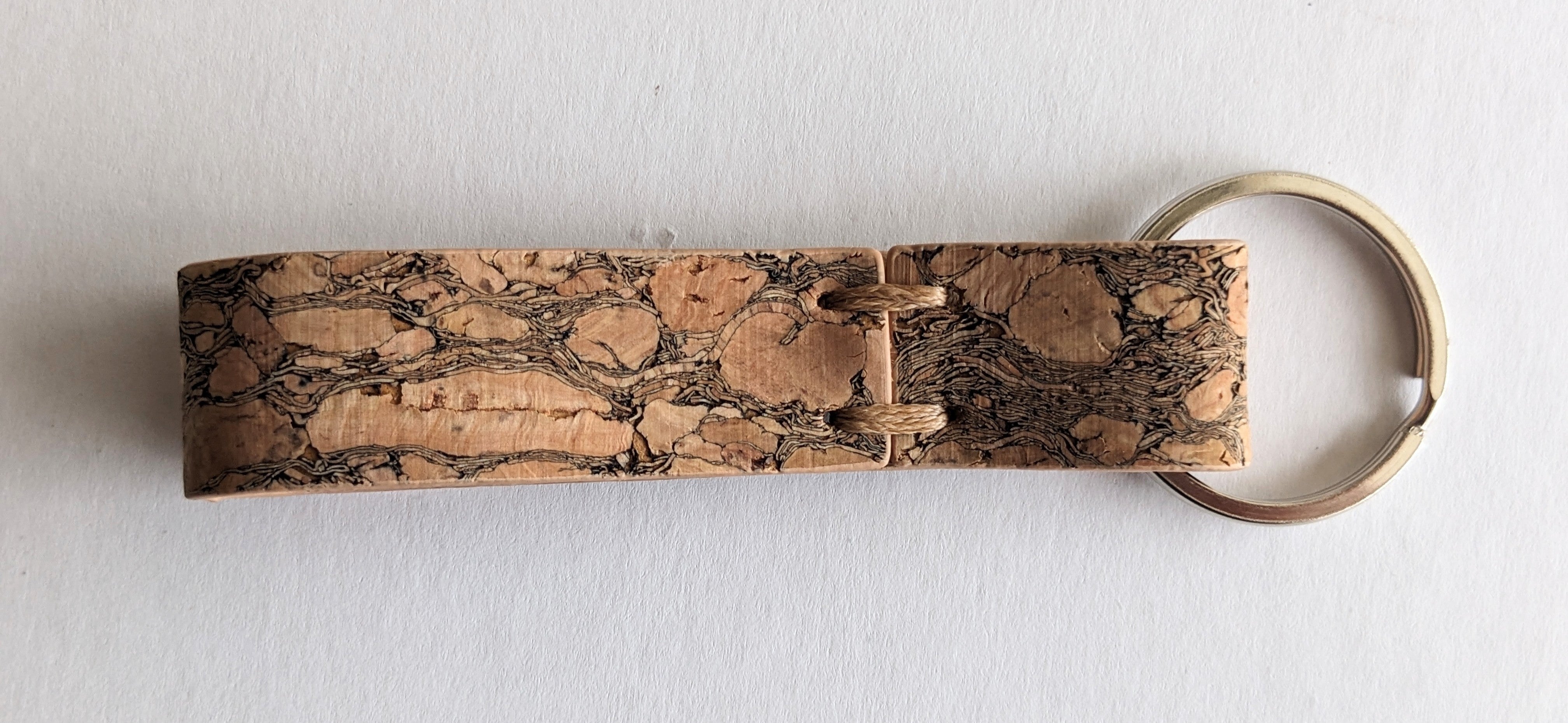 Cork Key Chain--Marbled